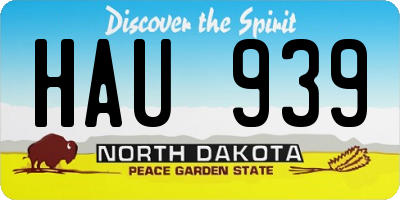 ND license plate HAU939