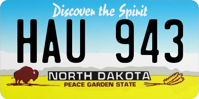 ND license plate HAU943