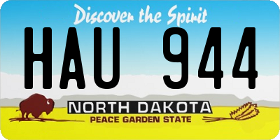 ND license plate HAU944