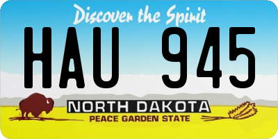ND license plate HAU945