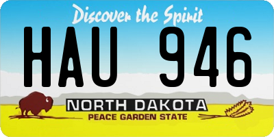 ND license plate HAU946