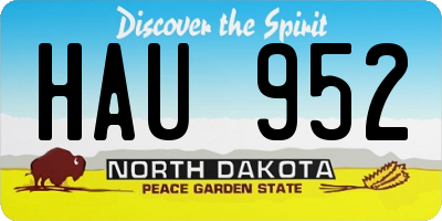 ND license plate HAU952
