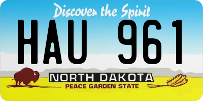 ND license plate HAU961