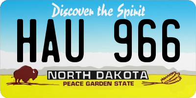 ND license plate HAU966