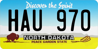 ND license plate HAU970