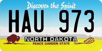 ND license plate HAU973