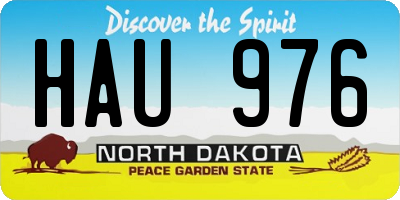ND license plate HAU976