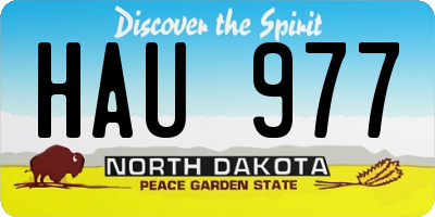 ND license plate HAU977