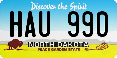 ND license plate HAU990