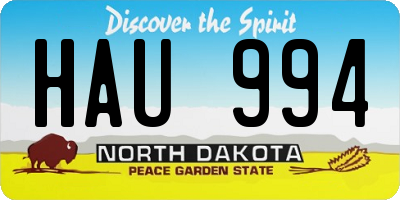 ND license plate HAU994