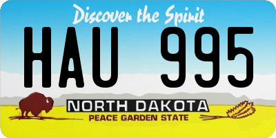 ND license plate HAU995