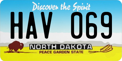 ND license plate HAV069