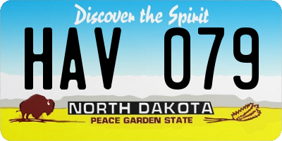 ND license plate HAV079