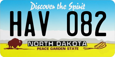 ND license plate HAV082