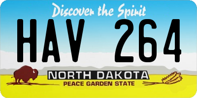 ND license plate HAV264