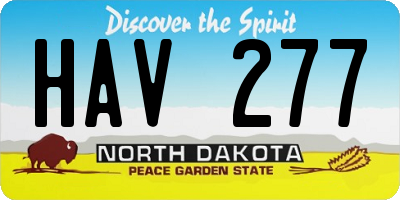 ND license plate HAV277