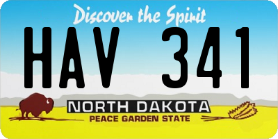 ND license plate HAV341