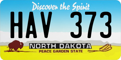 ND license plate HAV373