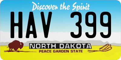 ND license plate HAV399