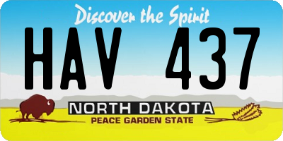 ND license plate HAV437