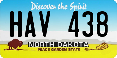 ND license plate HAV438