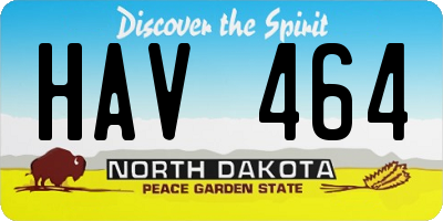 ND license plate HAV464