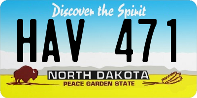 ND license plate HAV471