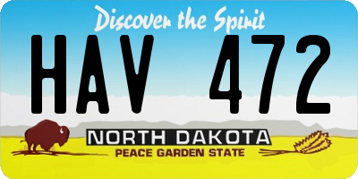 ND license plate HAV472