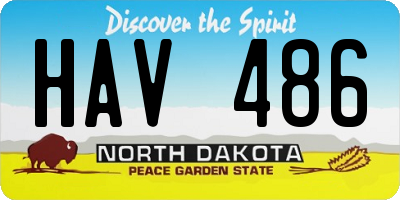 ND license plate HAV486