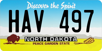 ND license plate HAV497