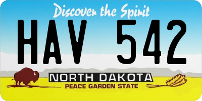 ND license plate HAV542