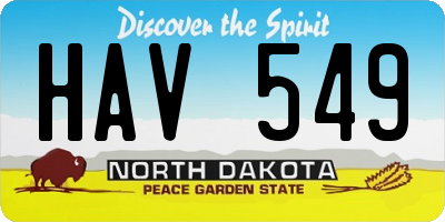 ND license plate HAV549