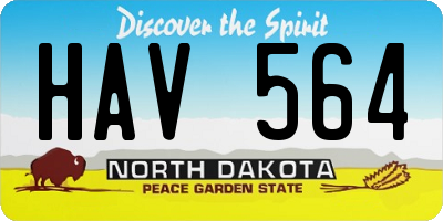 ND license plate HAV564