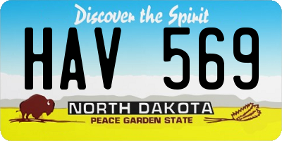 ND license plate HAV569