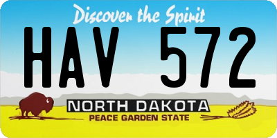 ND license plate HAV572