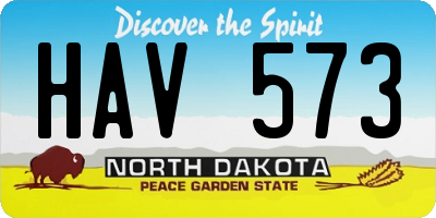 ND license plate HAV573
