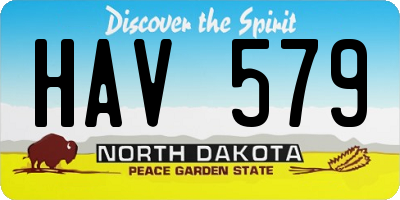 ND license plate HAV579