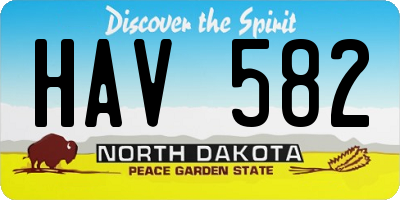 ND license plate HAV582