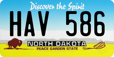 ND license plate HAV586