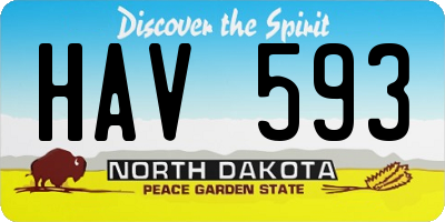 ND license plate HAV593