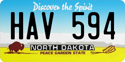 ND license plate HAV594
