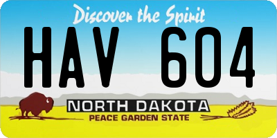 ND license plate HAV604