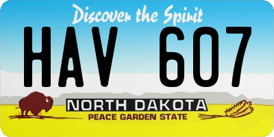 ND license plate HAV607