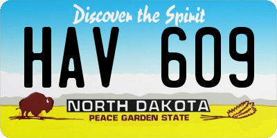 ND license plate HAV609