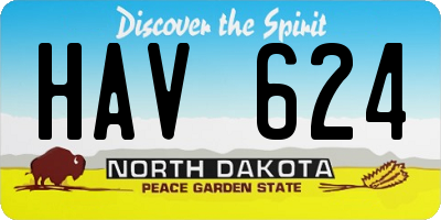 ND license plate HAV624