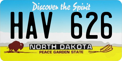 ND license plate HAV626