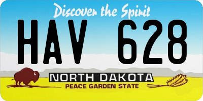 ND license plate HAV628