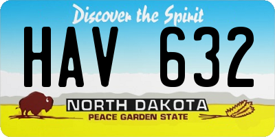 ND license plate HAV632