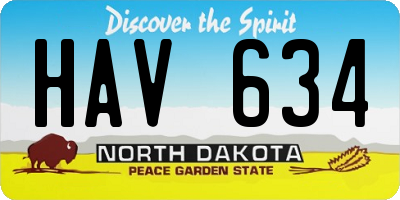 ND license plate HAV634