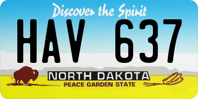 ND license plate HAV637